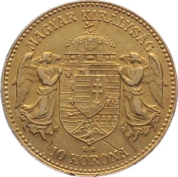 Ungarn 10 Korona 1907 KB - Stehender Kaiser